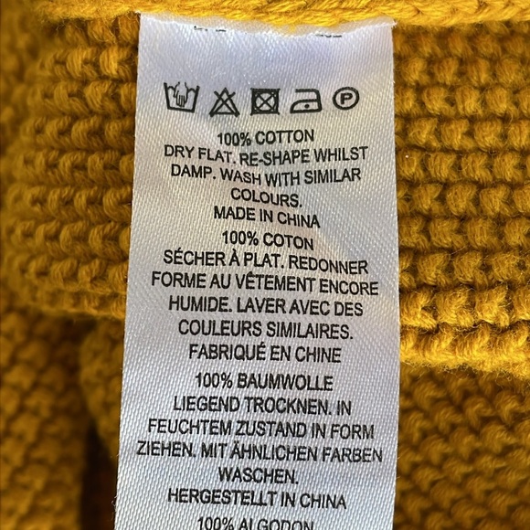 French Connection Yellow Cropped Knit Pullover Sweater with Relaxed Fit - Picture 5 of 5